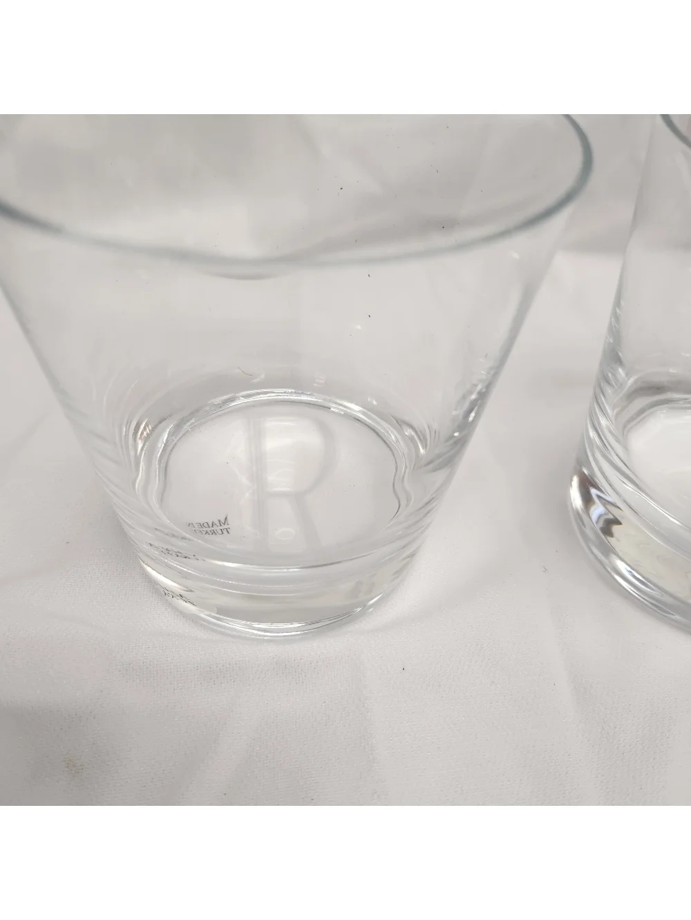 Crystal Whiskey Glasses/Set Of 4 Made In Turkey Etched 